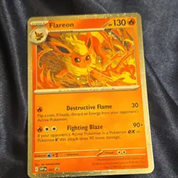 Pokemon Flareon SVP 167 Scarlet & Violet Promo Cosmos Holo Stage 1 English 130HP - Image 3