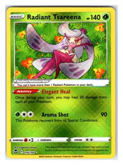 Pokemon TCG - Radiant Tsareena - SWSH12: Silver Tempest 016/195 Radiant Rare Hol - Image 1