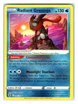 Pokemon TCG - Radiant Greninja - SWSH10: Astral Radiance 046/189 Radiant Rare - Image 1