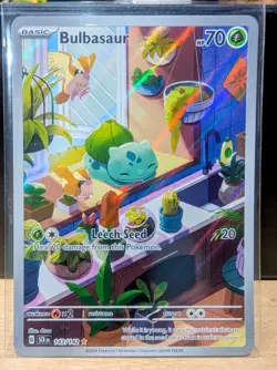 Bulbasaur 143/142 illustration Rare Stellar Crown Pokemon TCG - NM/Mint - Image 1