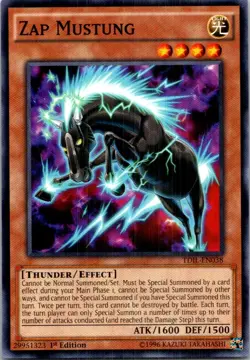 Zap Mustung #TDIL-EN038 Yugioh 1st Edition Lightly played - Image 1
