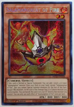 Yugioh Salamangreat of Fire MP25-EN144 Prismatic Secret Rare 1st Edition - Image 1