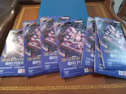 LOT OF 7 ONE PIECE THE AZURE SEA'S SEVEN SLEEVED BOOSTER PACKS OP-14 NEW SEALED - Image 1