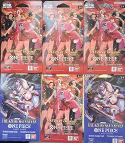 Lot of 6 ONE PIECE Sleeved Boosters: 4X Heroines + 2X Azure Sea's Seven Sealed - Image 1