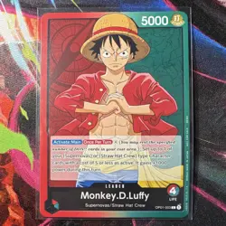 🔥Bandai One Piece CCG Monkey.D.Luffy 🔥OP01-003 Leader Romance Dawn - Image 1