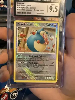 CGC 9.5 Snorlax 2009 Rising Rivals 33/111 Reverse Holo Pokemon Card - Image 3