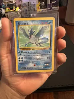 Vintage Pokemon Articuno Card Fossil Set 17/62 Non-Holo Unlimited Rare WOTC MP - Image 3