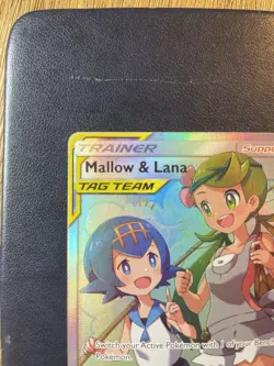 Mallow and Lana Full Art Holo Card #231/236 Sun & Moon Cosmic Eclipse NM Minus - Image 2