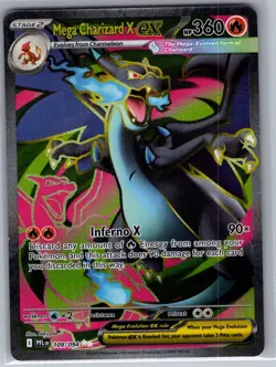 Mega Charizard X ex 109/094 ME02: Phantasmal Flames - Pokemon Card - NM - Image 1