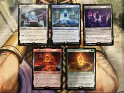 Fire Water Wind Darkness Earth Crystal Set (Regular) Final Fantasy English - NM - Image 1