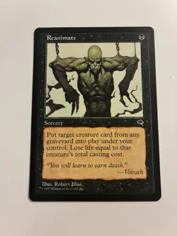 Reanimate Tempest MTG Lightly Played (LP) Magic Regular Black - Image 1