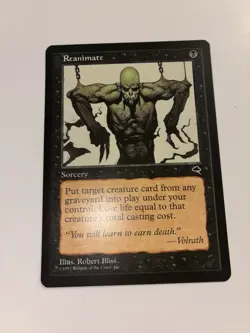 Reanimate Tempest MTG Lightly Played (LP) Magic Regular Black - Image 2