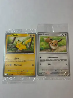 Pikachu 25/165 & Eevee 133/165 - Pokemon Together Promo - Sealed - Image 1