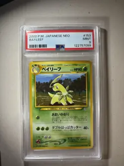 2000 Pokemon Japanese Neo Bayleef #153 PSA 9 Low Population 🔥 - Image 1