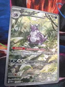 Pokemon TCG Nidoking 174/165 Scarlet & Violet 151 Holo Illustration Rare 170 HP - Image 2