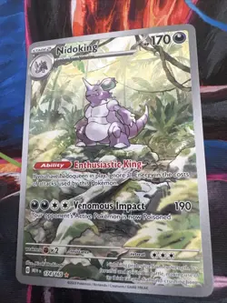 Pokemon TCG Nidoking 174/165 Scarlet & Violet 151 Holo Illustration Rare 170 HP - Image 3