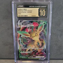 Pokemon Leafeon VMAX Eevee Heroes 003/069 CGC Korean 2021 pristine 10 - Image 1