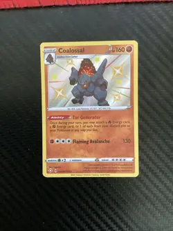 Pokemon TCG Coalossal Shining Fates Sv069/Sv122 Holo Shiny Holo Rare NM - Image 1