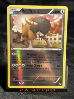 Reverse Holo Bouffalant (91) #91/114 Rare Black and White Pokemon - Image 1