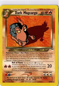 Dark Magcargo NM* Neo Destiny ENGLISH 18/105 POKEMON -UnltdCards - Image 1