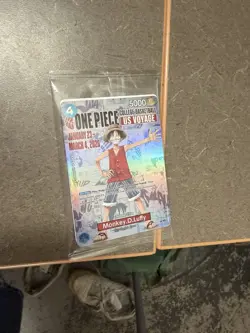 One Piece CCG Monkey D. Luffy US Voyage Promo Holo Card ( SEALED ) - Image 2