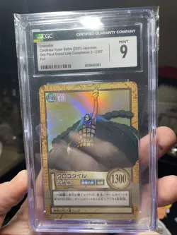 Vintage One Piece TCG 2001 Crocodile! CCG Holo CARD Near Mint CGC 9 Japanese! NM - Image 3