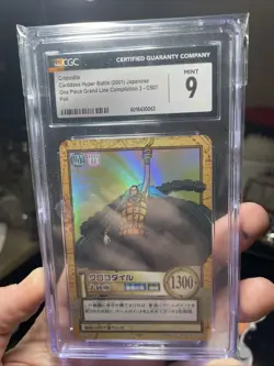 Vintage One Piece TCG 2001 Crocodile! CCG Holo CARD Near Mint CGC 9 Japanese! NM - Image 4