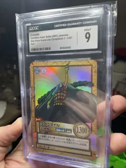Vintage One Piece TCG 2001 Crocodile! CCG Holo CARD Near Mint CGC 9 Japanese! NM - Image 5