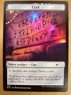 MTG 1x Clue Token # 348 Secret Lair Drop Stranger Magic the Gathering Card x1 NM - Image 1