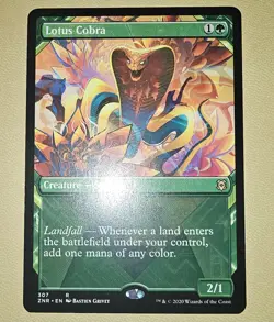 MTG SHOWCASE Lotus Cobra 307 Zendikar Rising Rare NM - Image 1