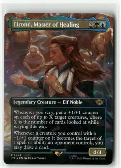 Elrond, Master of Healing Borderless FOIL The Lord of the Rings MTG NM - Image 1