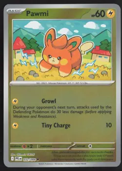 Pokemon TCG | Pawmi 032/094 | Phantasmal Flames Common Reverse Holo | LP - Image 2