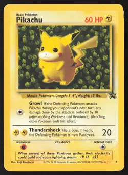 Pokemon TCG | Pikachu 1 | Black Star Promo | LP - Image 1