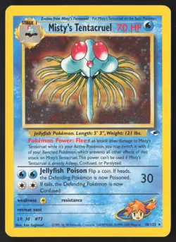 Pokemon TCG | Misty's Tentacruel 10/132 | Gym Heroes | LP #1 - Image 1