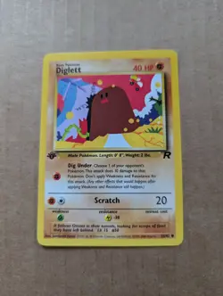 Pokemon TCG Diglett 52/82 1st Edition WOTC: Team Rocket Regular Common - Image 1