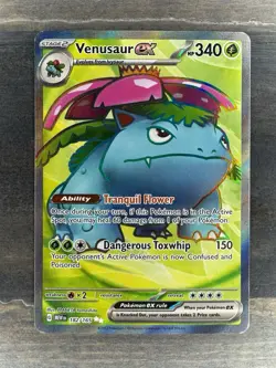 Pokemon Venusaur ex 182/165 Scarlet & Violet 151 Ultra Rare Full Art Holo NM - Image 1