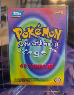 1999 Topps Pokemon Movie Edition #E3 Venusaur Blue Logo Smooth Foil SUPER MINT! - Image 4