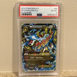 2014 POKEMON XY FLASHFIRE #69 M CHARIZARD EX PSA 6 - Image 1