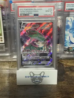 Full Art Rayquaza VMAX 2021 Japanese Pokemon VMAX Climax #252 PSA 10 2025 Cert - Image 1