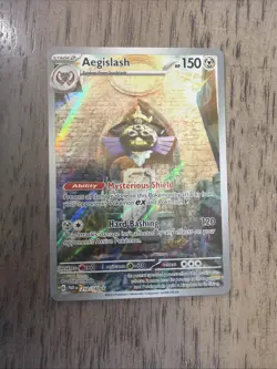 Pokemon TCG Aegislash Paradox Rift 210/182 Holo Illustration Rare NM+ - Image 1