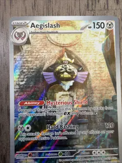 Pokemon TCG Aegislash Paradox Rift 210/182 Holo Illustration Rare NM+ - Image 3