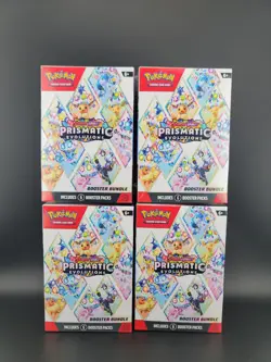 Pokemon Prismatic Evolutions Booster Bundle 4x Lot - Image 1