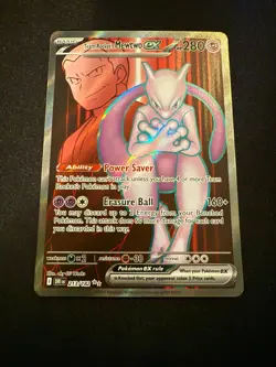 Pokemon TCG Team Rocket's Mewtwo ex 213/182 Sv10: Destined Rivals Holo - NM - Image 1