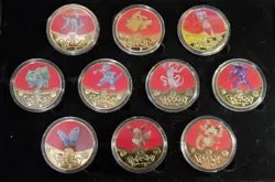 🔥 🔥 Pokemon Collectable RARE! 24k Gold Plated Coins - 10 Piece Set 🔥 🔥 - Image 2