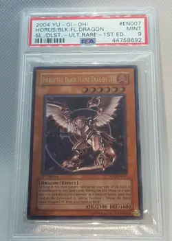 YU-GI-OH 2004 HORUS THE BLACK FLAME DRAGON LV6 1ST EDITION SOD-EN007 ULTI PSA-9 - Image 3