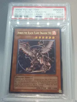 YU-GI-OH 2004 HORUS THE BLACK FLAME DRAGON LV6 1ST EDITION SOD-EN007 ULTI PSA-9 - Image 4
