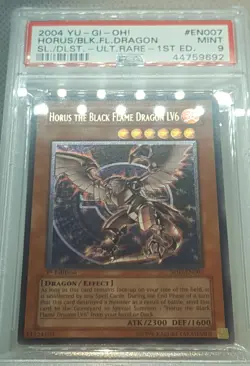 YU-GI-OH 2004 HORUS THE BLACK FLAME DRAGON LV6 1ST EDITION SOD-EN007 ULTI PSA-9 - Image 5