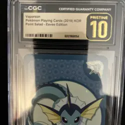 Vaporeon Pokemon Playing Cards 2019 Kor Point Salad Eevee Edition Cgc Pristine10 - Image 4