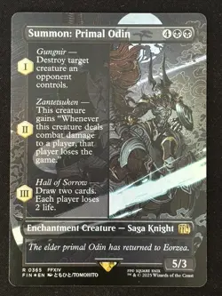 1x MTG Summon: Primal Odin (Borderless, Foil) - FINAL FANTASY (FIN) #365 - Magic - Image 1