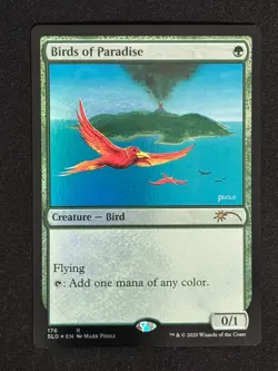 1x MTG Birds of Paradise (176, Foil) - Secret Lair Drop Series (SLD) - Magic - Image 1